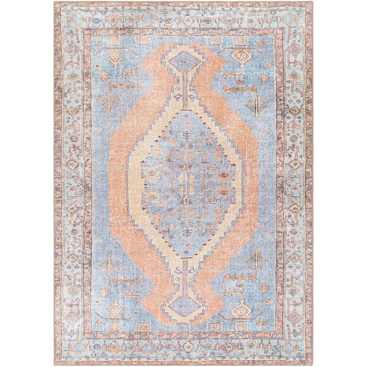 Performance Denim/Orange Rug