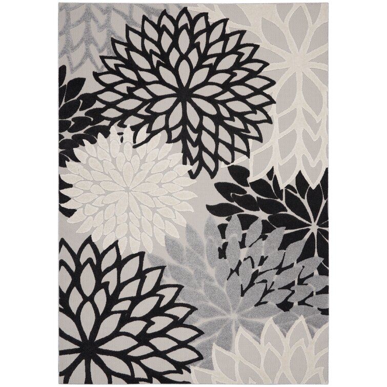 Adel Black/Gray/White Indoor/Outdoor Rug